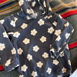 Carter's Navy and White Floral Hoodie